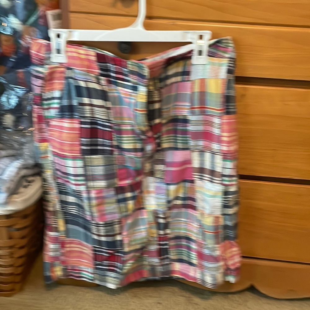 Madras Plaid skirt size 8